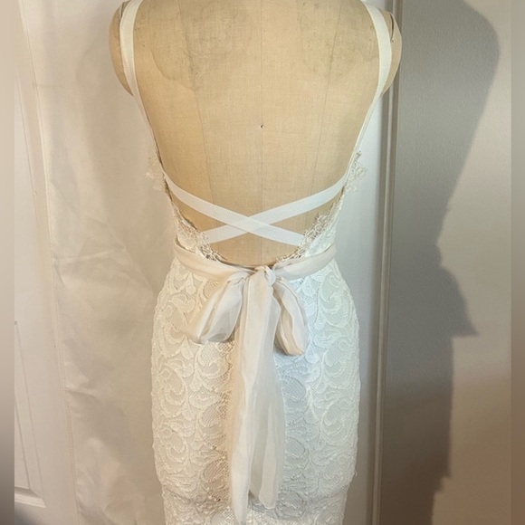 Grace Loves Lace Wedding Dress SHORT- above the knee!!!! Worn once. - Picture 5 of 7